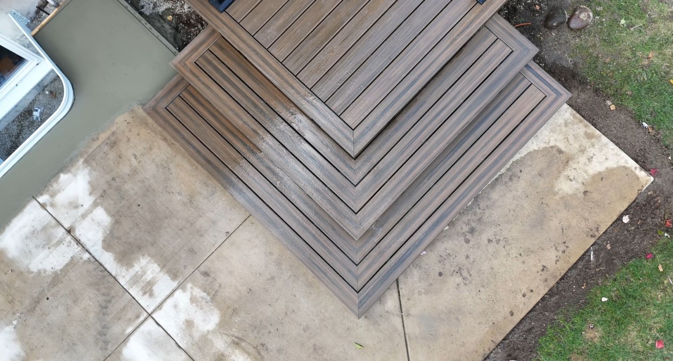 Luxurious custom deck creating a resort-like backyard atmosphere